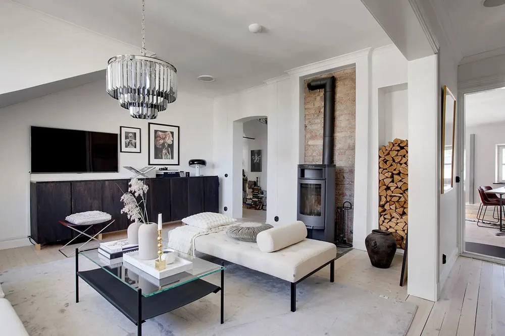 Prächtiger Design einer Dachstockwohnung in Schweden - Gallery image 2