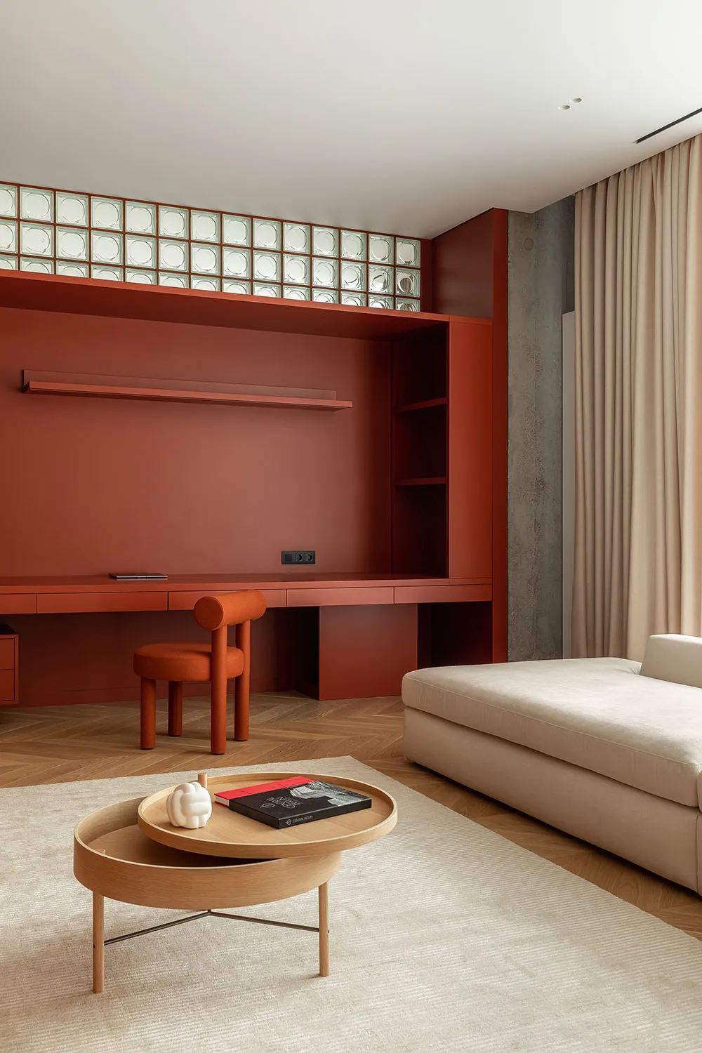 Concrete, Wood and Colorful Accents: Stylish Apartment in Kyiv - Gallery image 6