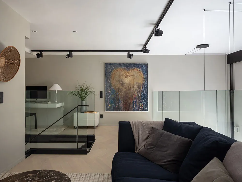 Diseño moderno y elegante de un apartamento de dos plantas en Estocolmo - Gallery image 19