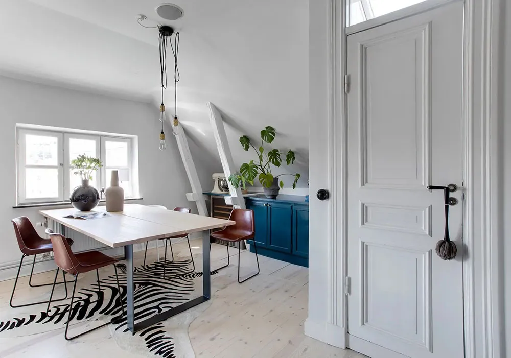 Prächtiger Design einer Dachstockwohnung in Schweden - Gallery image 13