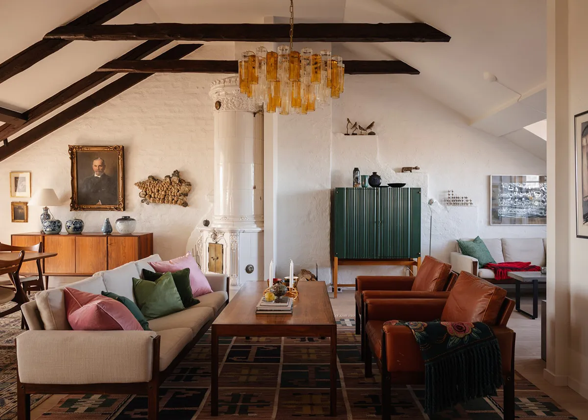 Живая мансарда с ретро-настроением в Стокгольме - Gallery image 5