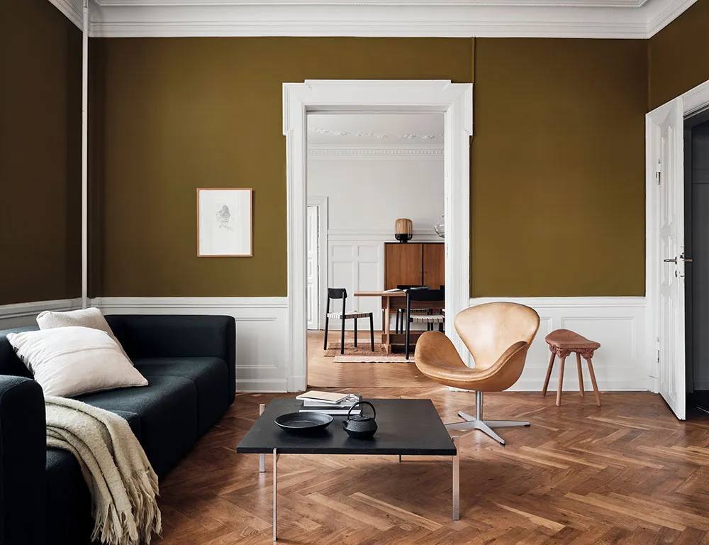 Сміливі відтінки та стильний дизайн квартири в відомому будинку в Копенгагені - Gallery image 3