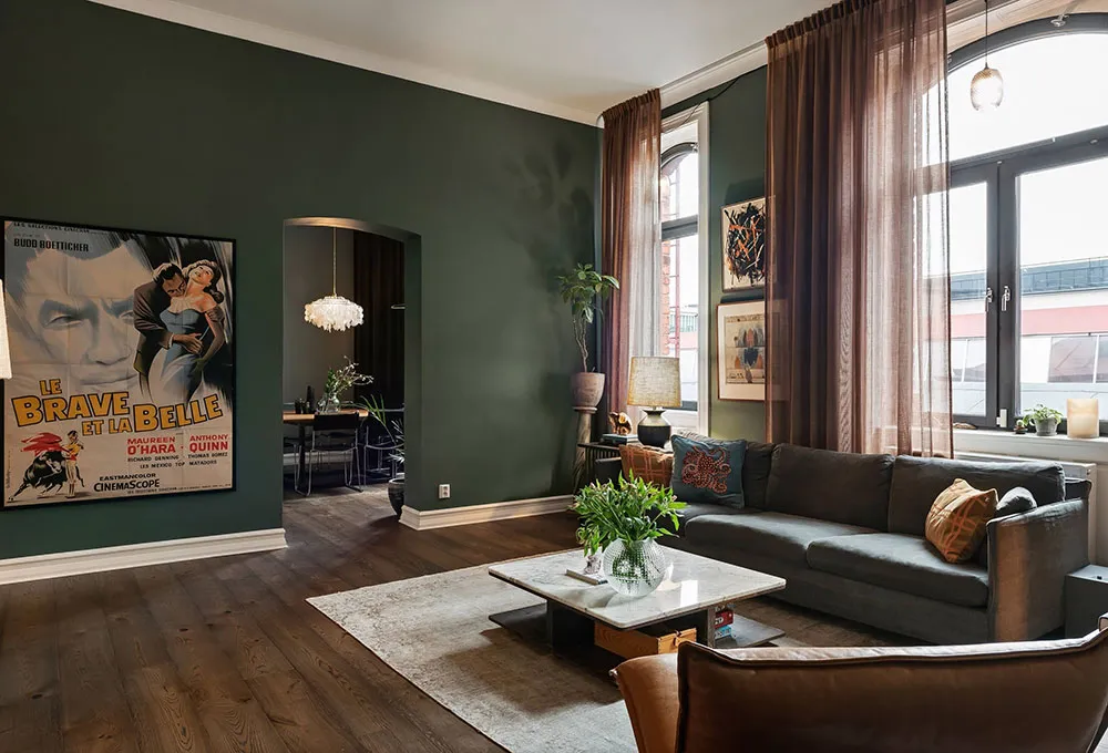 Atmospheric Gamma and Interesting Wall Decor in Swedish Apartment Design - Gallery image 3