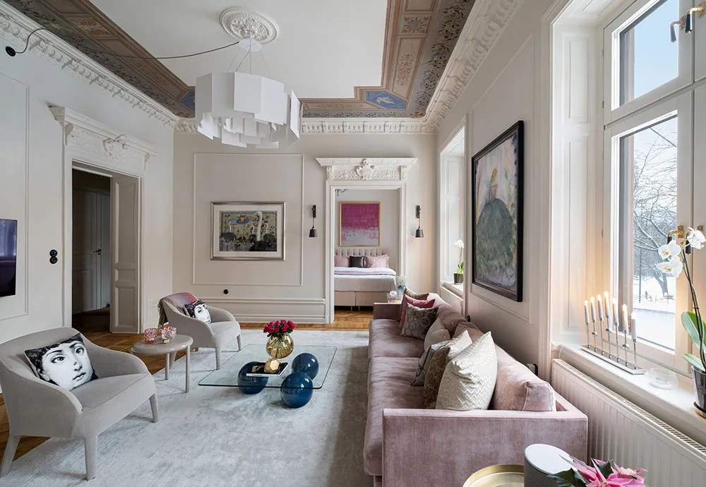 Techo pintado y ricura de molduras: la clásica moderna sueca - Gallery image 8