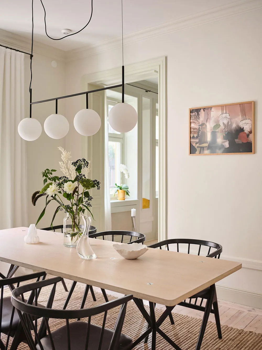 Légères touches pastel et mansarde : appartement à deux niveaux en Suède - Gallery image 12