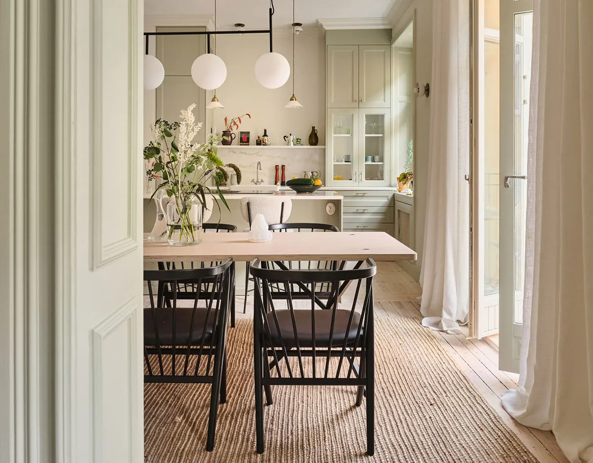 Légères touches pastel et mansarde : appartement à deux niveaux en Suède - Gallery image 8