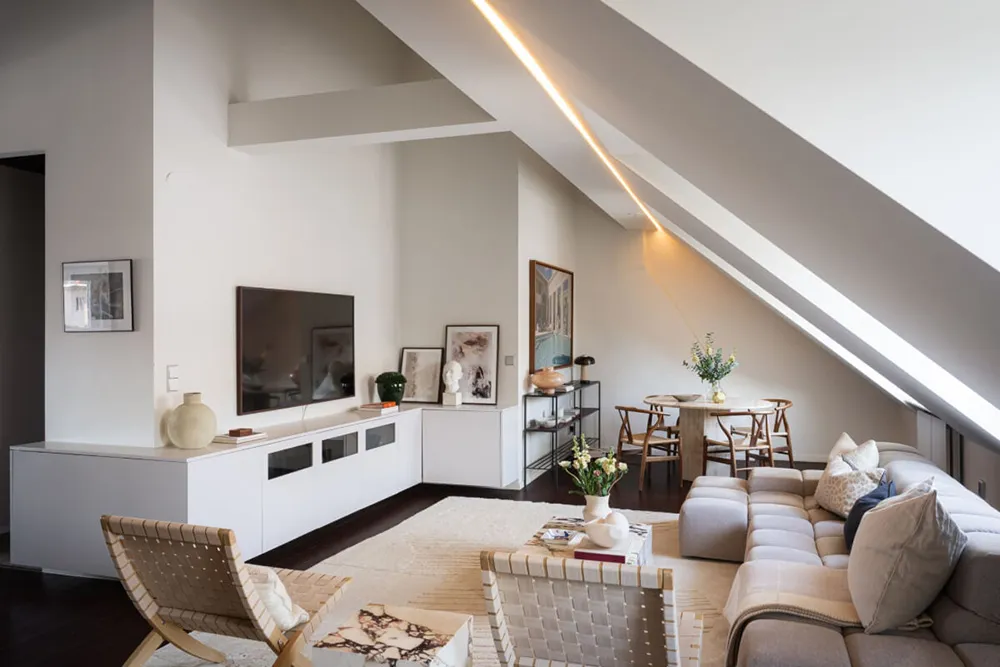 Luxury Interior of a Mansard Apartment in Stockholm - Gallery image 3