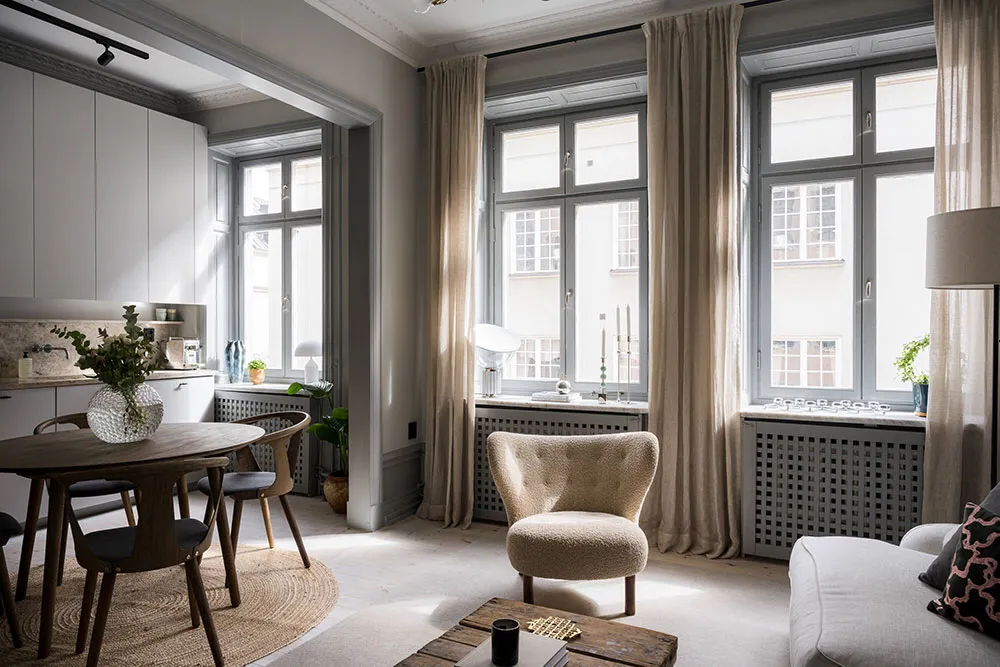 Красивый скандинавский интерьер в серо-бежевых тонах (72 кв. м) - Gallery image 2