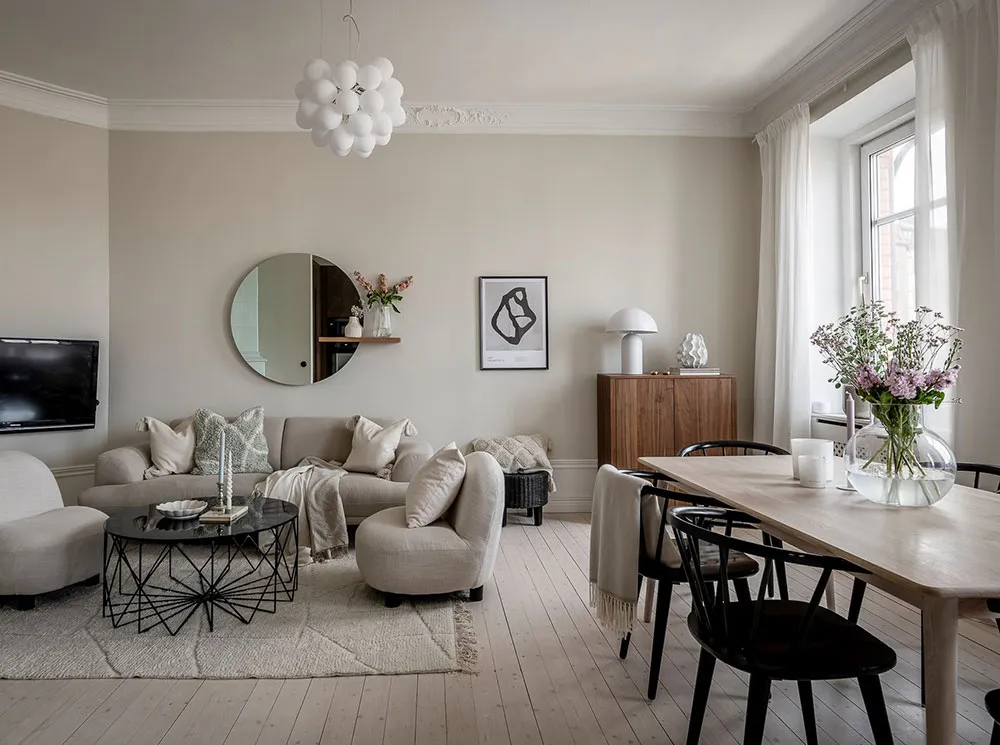 Стильная деревянная кухня и мягкая цветовая гамма: красивая квартира в Гётеборге (91 кв. м) - Gallery image 7