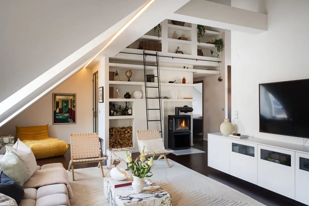 Luxury Interior of a Mansard Apartment in Stockholm - Gallery image 5