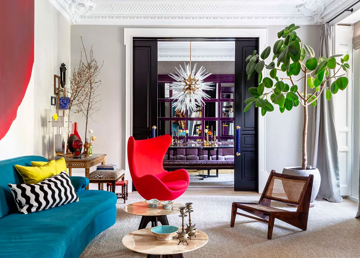 Mutiges Kunstwerk und reichhaltiger dekorativer Stil: Wohnung eines Designers in Madrid - Gallery image 2
