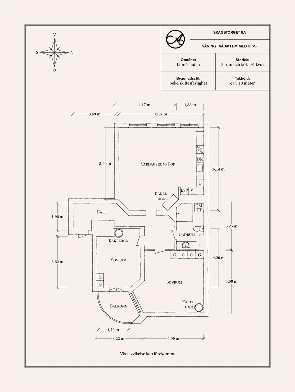 Стильная деревянная кухня и мягкая цветовая гамма: красивая квартира в Гётеборге (91 кв. м) - Gallery image 29