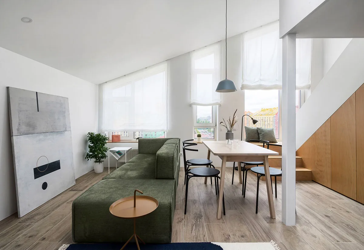 Маленька мансардна квартира з антресоллю в Києві (30 кв. м) - Gallery image 2