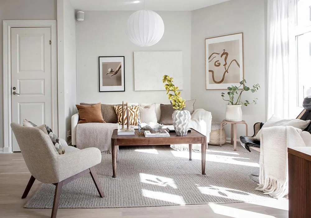 Intérieur scandinave doux, caressé par le soleil (49 m²) - Gallery image 2