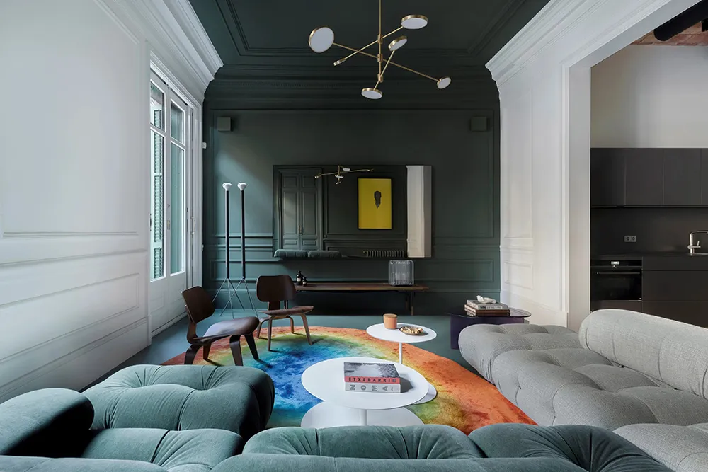 Color Blocks in the Design of a Historical Apartment in Barcelona - Gallery image 3