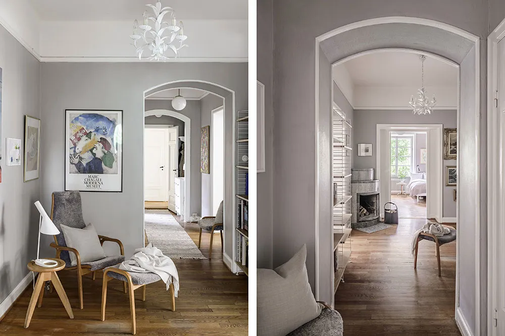 Светлая квартира в Стокгольме с роскошным французским окном - Gallery image 12