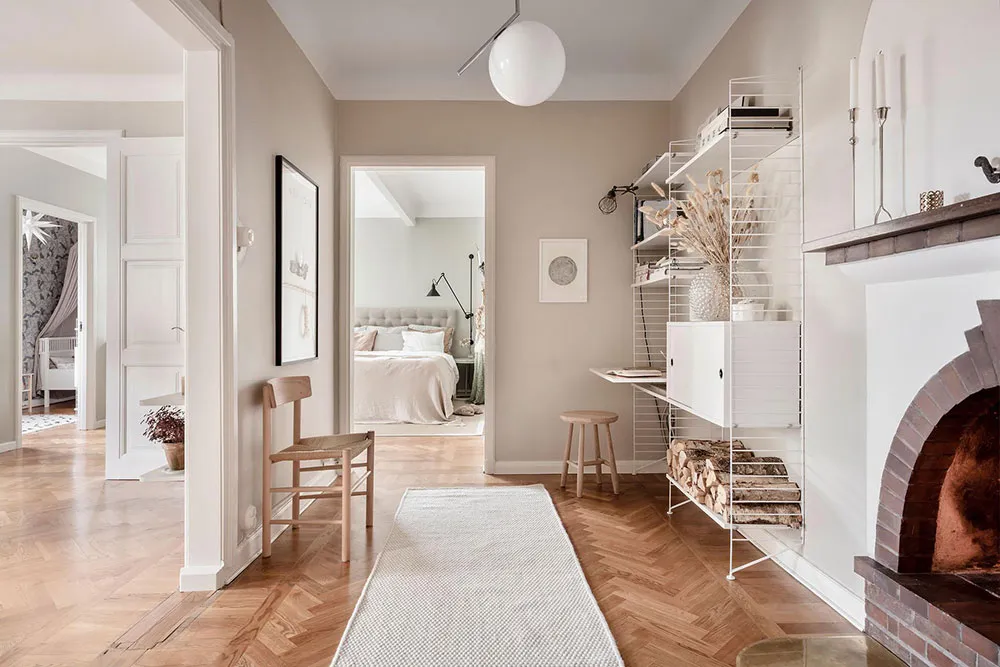 Schlafsofa in Punktmuster und Noten von gemütlichem Country-Stil: Wohnung in Göteborg (90 qm) - Gallery image 12