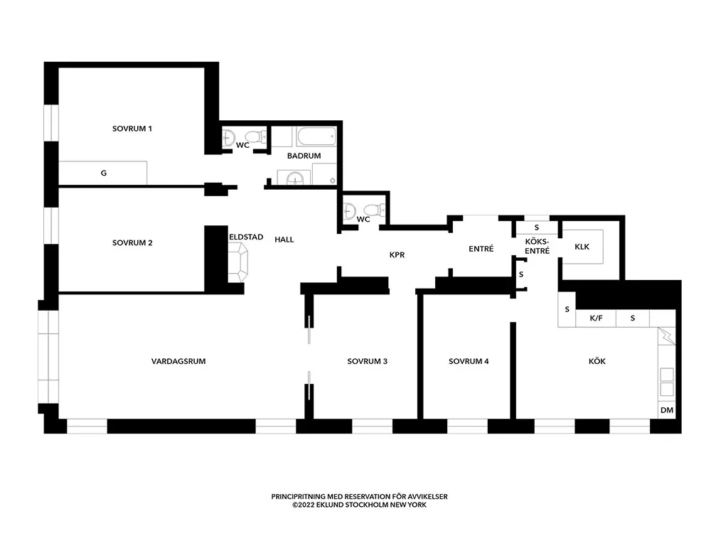 Светлая квартира в Стокгольме с роскошным французским окном - Gallery image 19