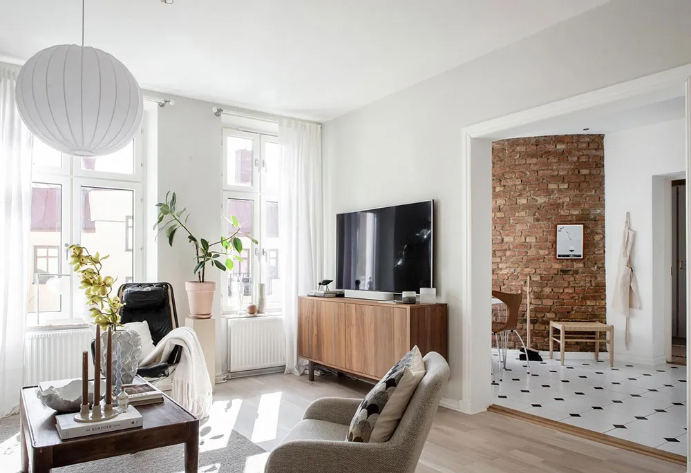 Intérieur scandinave doux, caressé par le soleil (49 m²) - Gallery image 3