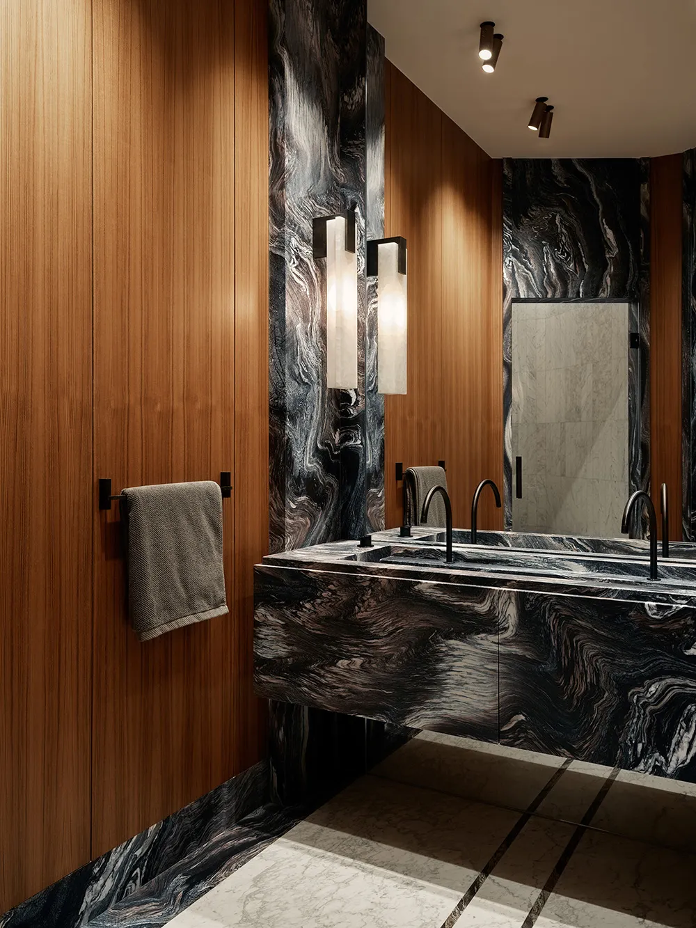 Schönes modernes Design einer Wohnung in Stockholm - Gallery image 12