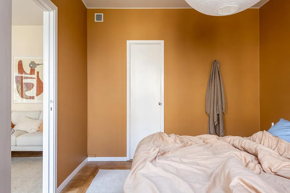 Acentes cálidos de terracota y otros en el diseño de un apartamento pequeño (49 m²) - Gallery image 7