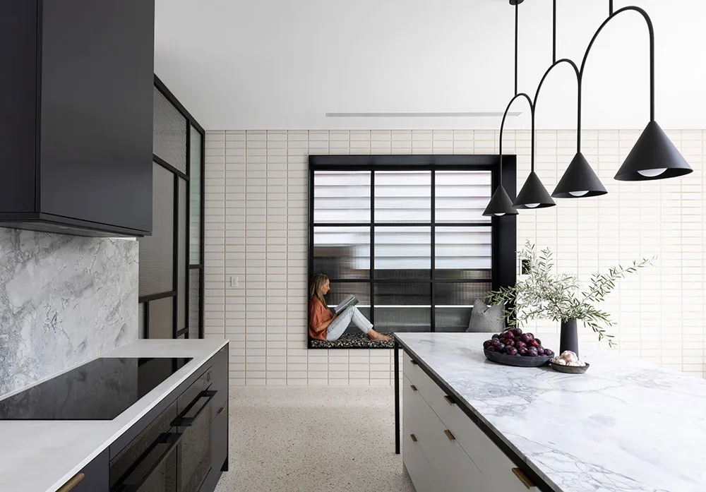 Weißer Backstein und grüne Akzente: Frischer Design-Stil eines Hauses in Sydney - Gallery image 8