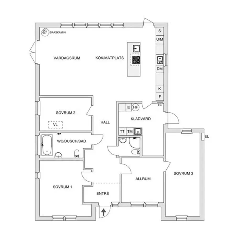 Moderne Hütte mit einflügiger Dachform und geräumiger Wohnzimmer - Gallery image 16