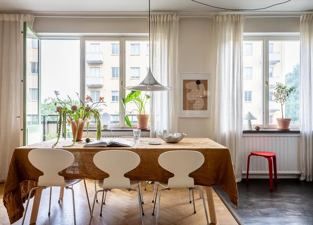 Acentes cálidos de terracota y otros en el diseño de un apartamento pequeño (49 m²) - Gallery image 11