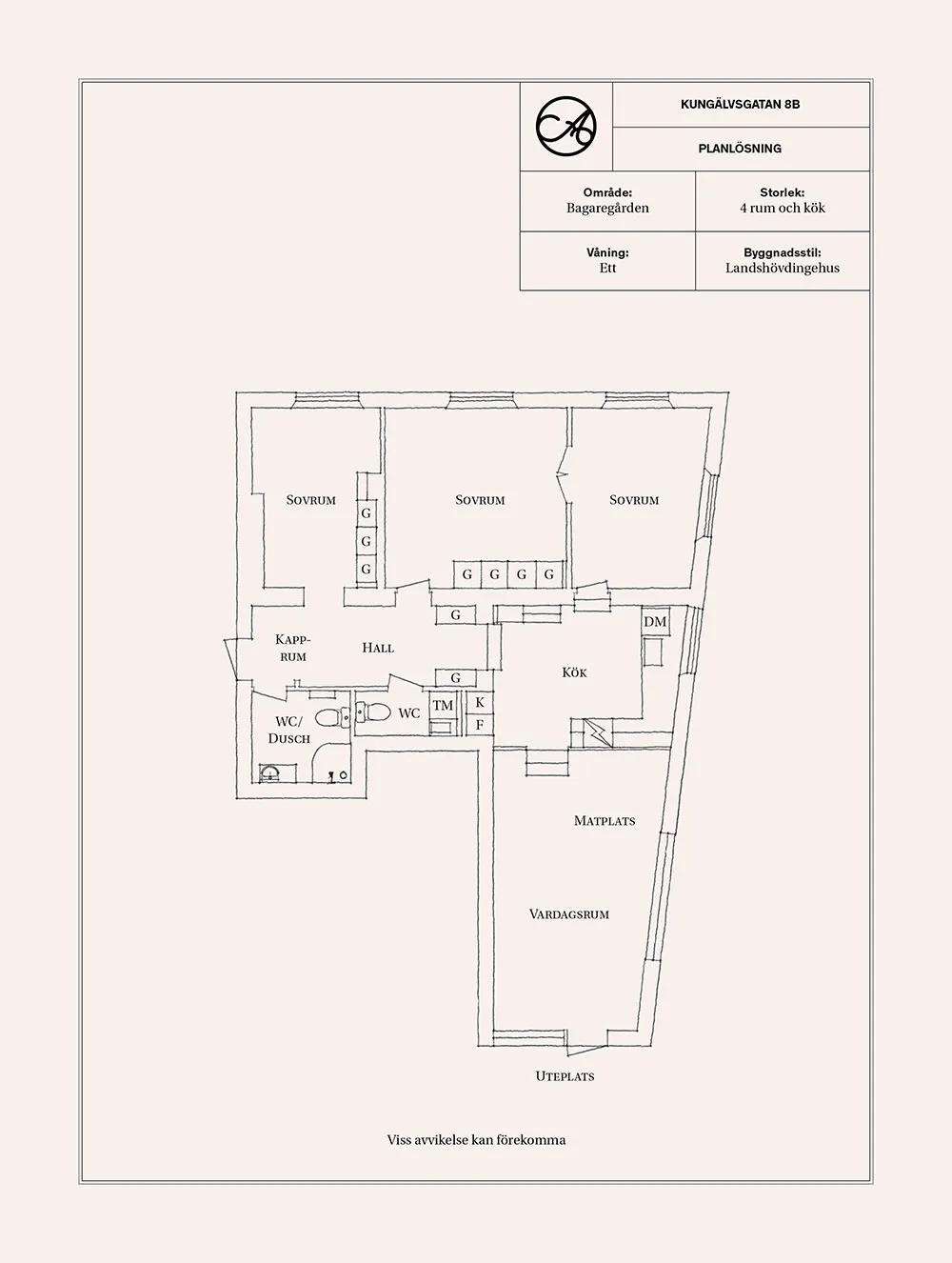 Appartement original avec sol d'échecs au rez-de-chaussée à Göteborg (93 m²) - Gallery image 33