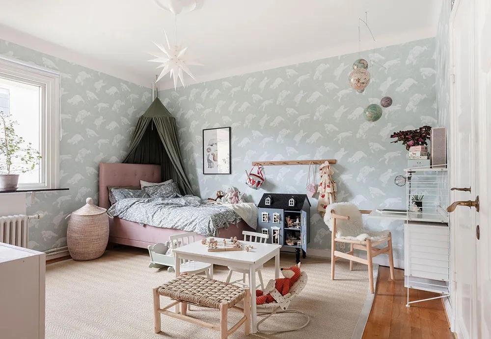 Schlafsofa in Punktmuster und Noten von gemütlichem Country-Stil: Wohnung in Göteborg (90 qm) - Gallery image 18