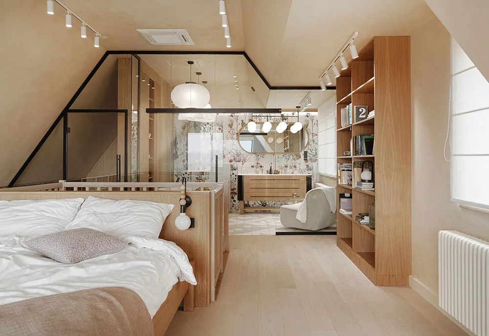 Тёплый современный дизайн с видом на 1000 лет истории: квартира в Гданьске - Gallery image 12