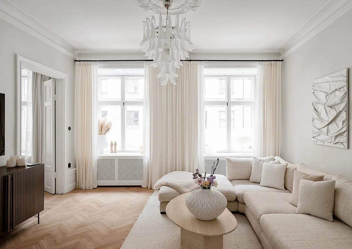 Weicher und eleganter Interior in Milchtonen in Schweden (75 qm) - Gallery image 2