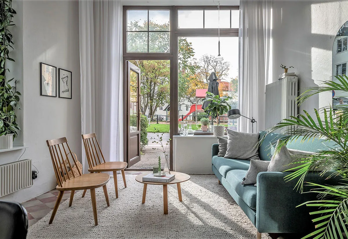 Appartement original avec sol d'échecs au rez-de-chaussée à Göteborg (93 m²) - Gallery image 6