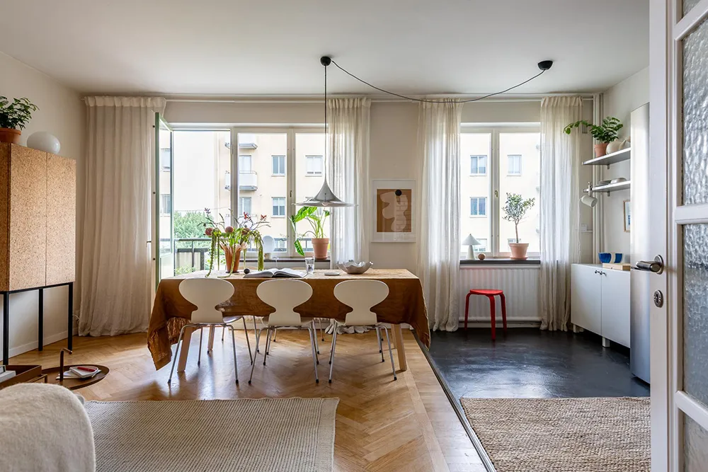 Acentes cálidos de terracota y otros en el diseño de un apartamento pequeño (49 m²) - Gallery image 4