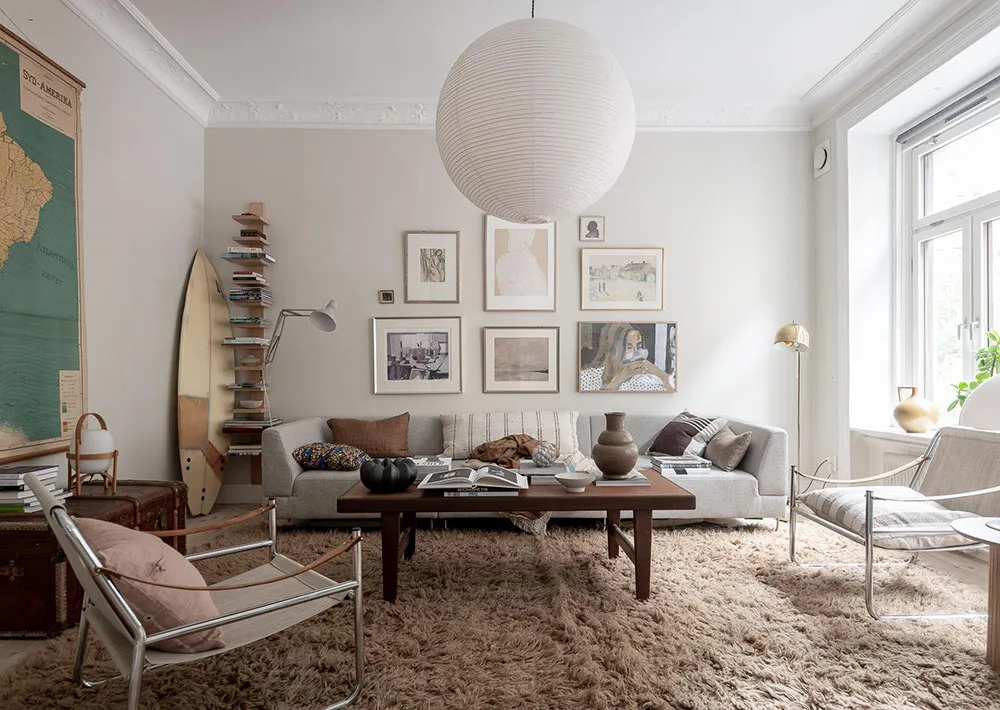 Szwedzki mieszkanie z ciekawym wnętrzem (100 m²) - Gallery image 1