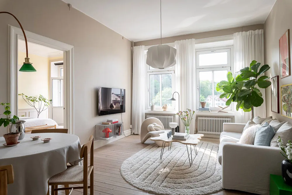 Appartement cosy dans des tons sableux à Stockholm - Gallery image 11