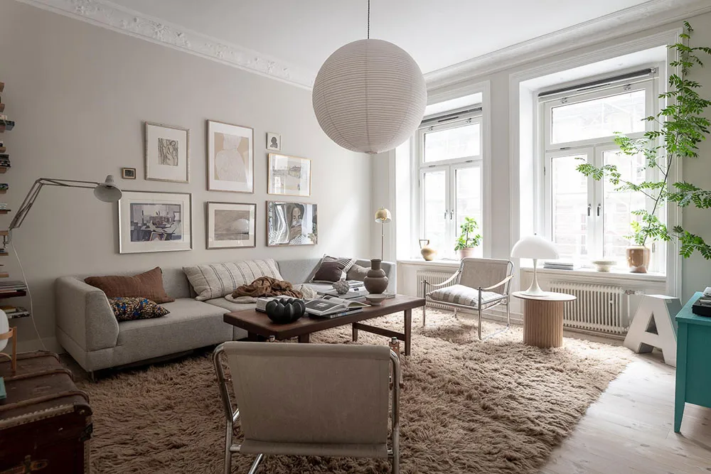 Szwedzki mieszkanie z ciekawym wnętrzem (100 m²) - Gallery image 4