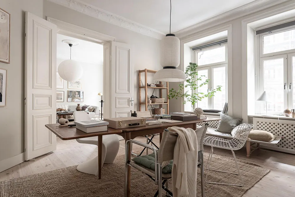 Szwedzki mieszkanie z ciekawym wnętrzem (100 m²) - Gallery image 10