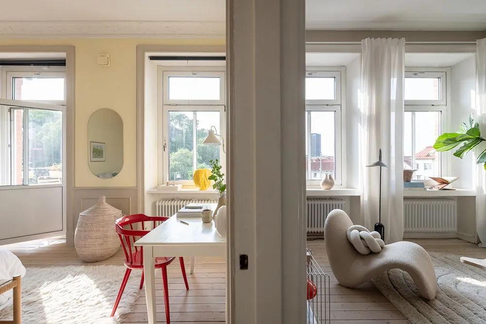 Appartement cosy dans des tons sableux à Stockholm - Gallery image 10