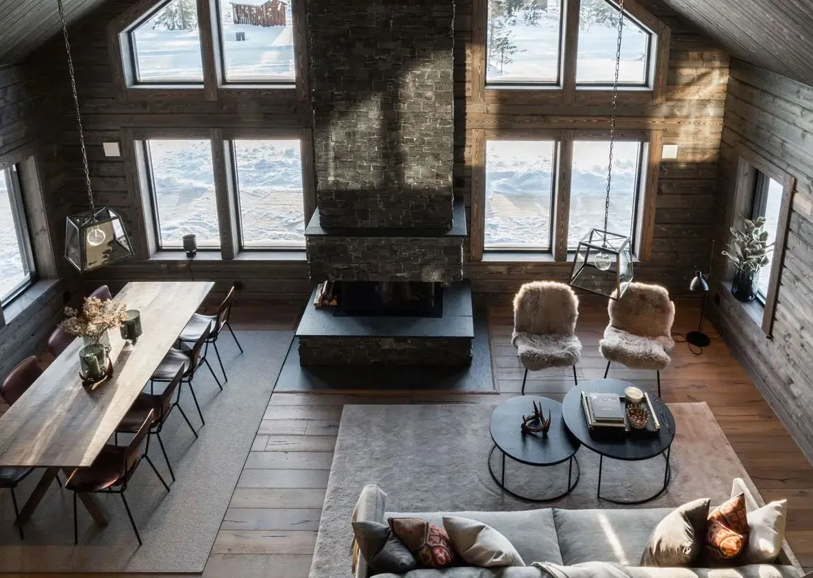 Сучасне скандинавське шале з темною деревиною - Gallery image 4