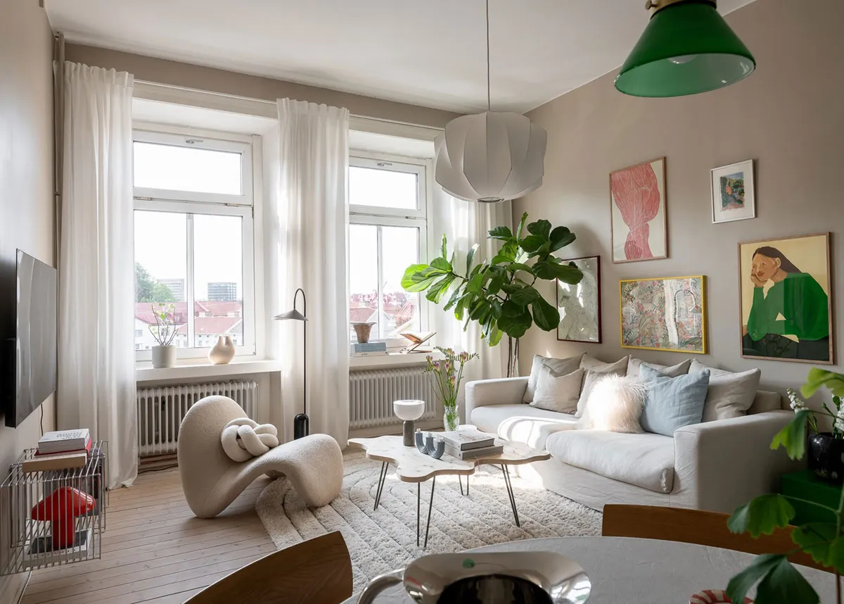 Appartement cosy dans des tons sableux à Stockholm - Gallery image 12