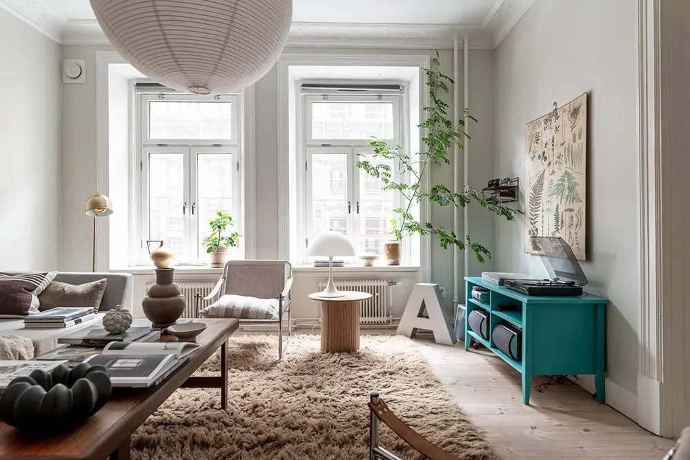 Szwedzki mieszkanie z ciekawym wnętrzem (100 m²) - Gallery image 3