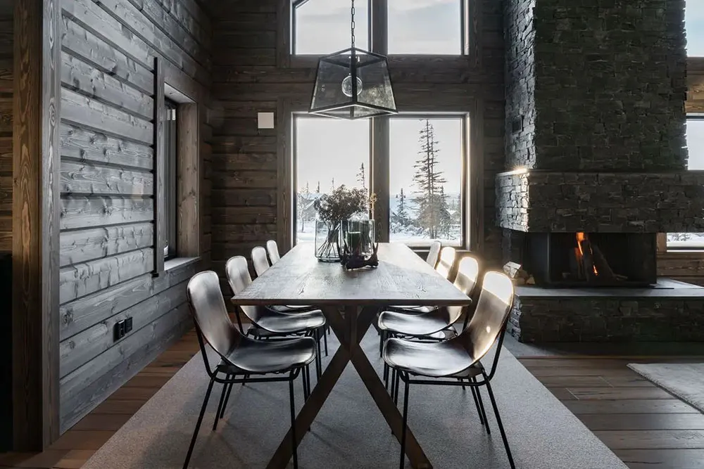 Сучасне скандинавське шале з темною деревиною - Gallery image 3