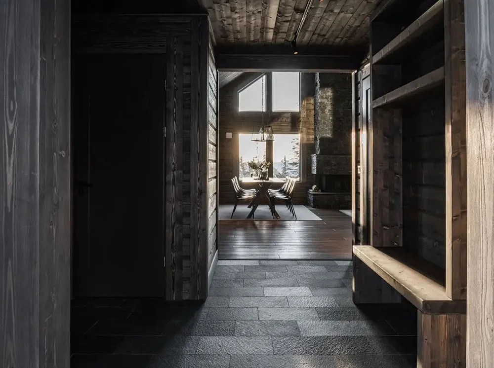 Сучасне скандинавське шале з темною деревиною - Gallery image 17