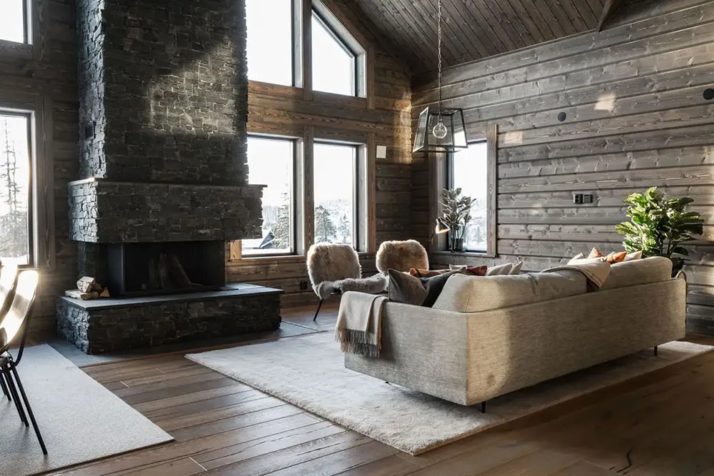 Сучасне скандинавське шале з темною деревиною - Gallery image 7