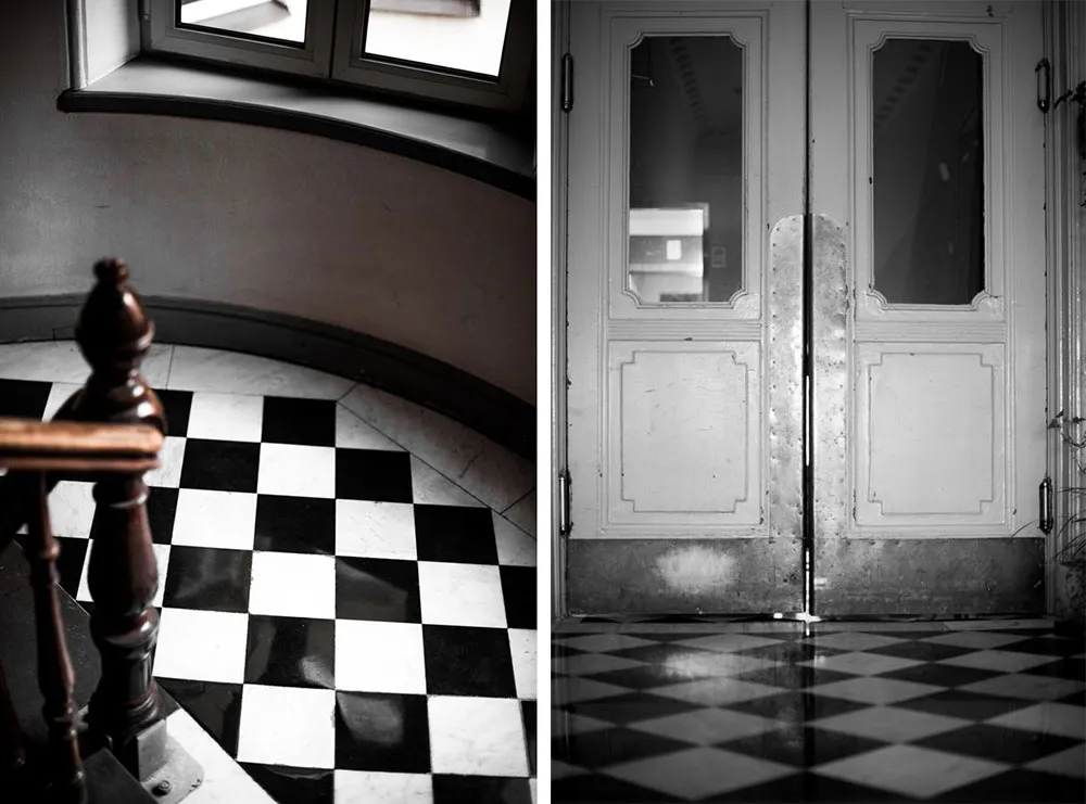 Increíble pequeña apartamento con paredes azules y decoración artística (33 m²) - Gallery image 19