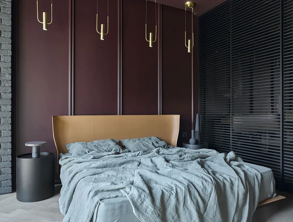 Minimalismo en tonos oscuros y estucado: un interior atrevido para un joven en Moscú (73 m²) - Gallery image 7