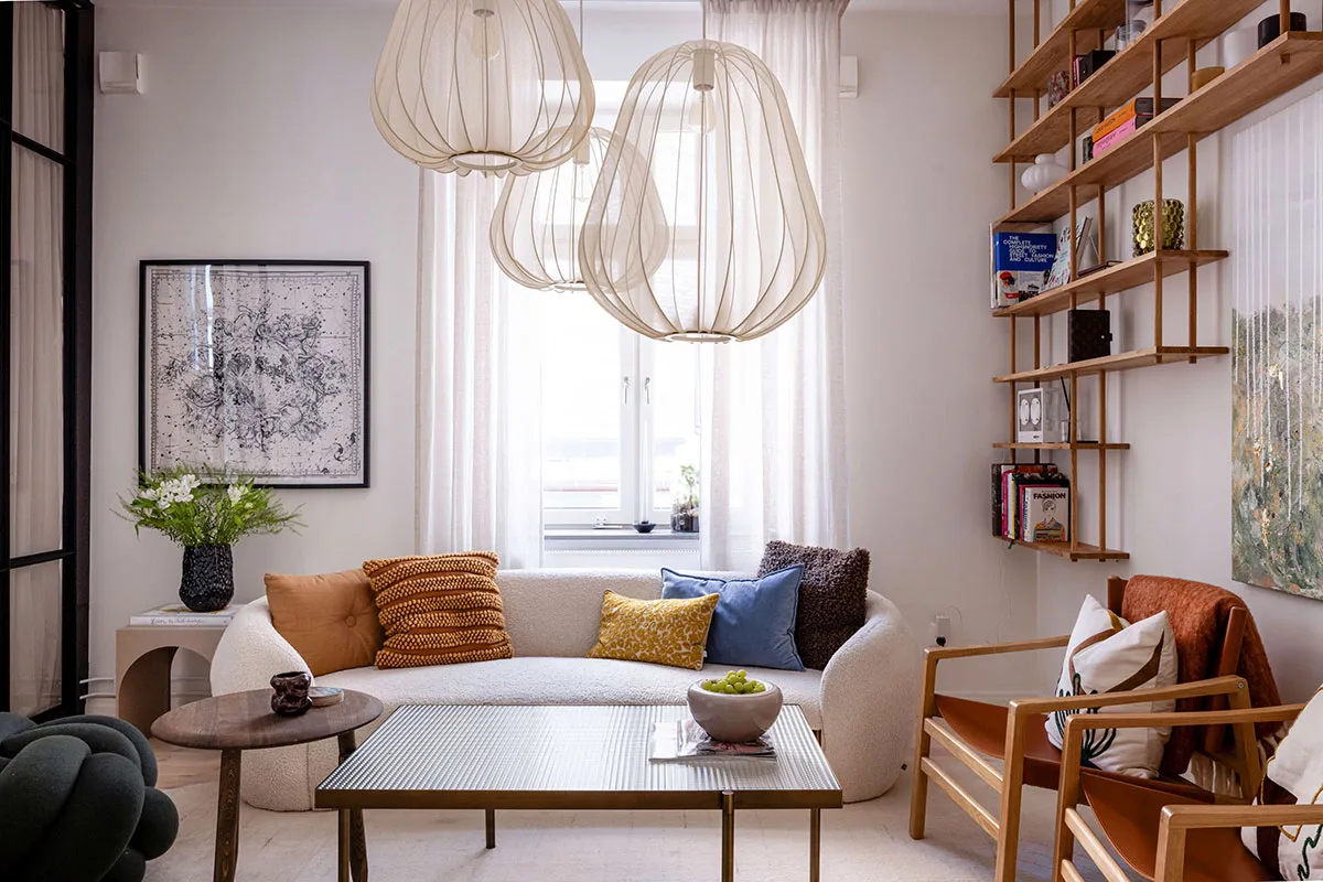 Квартира со спальней за стеклом в доме 19 века в Гетеборге (58 кв. м) - Gallery image 1