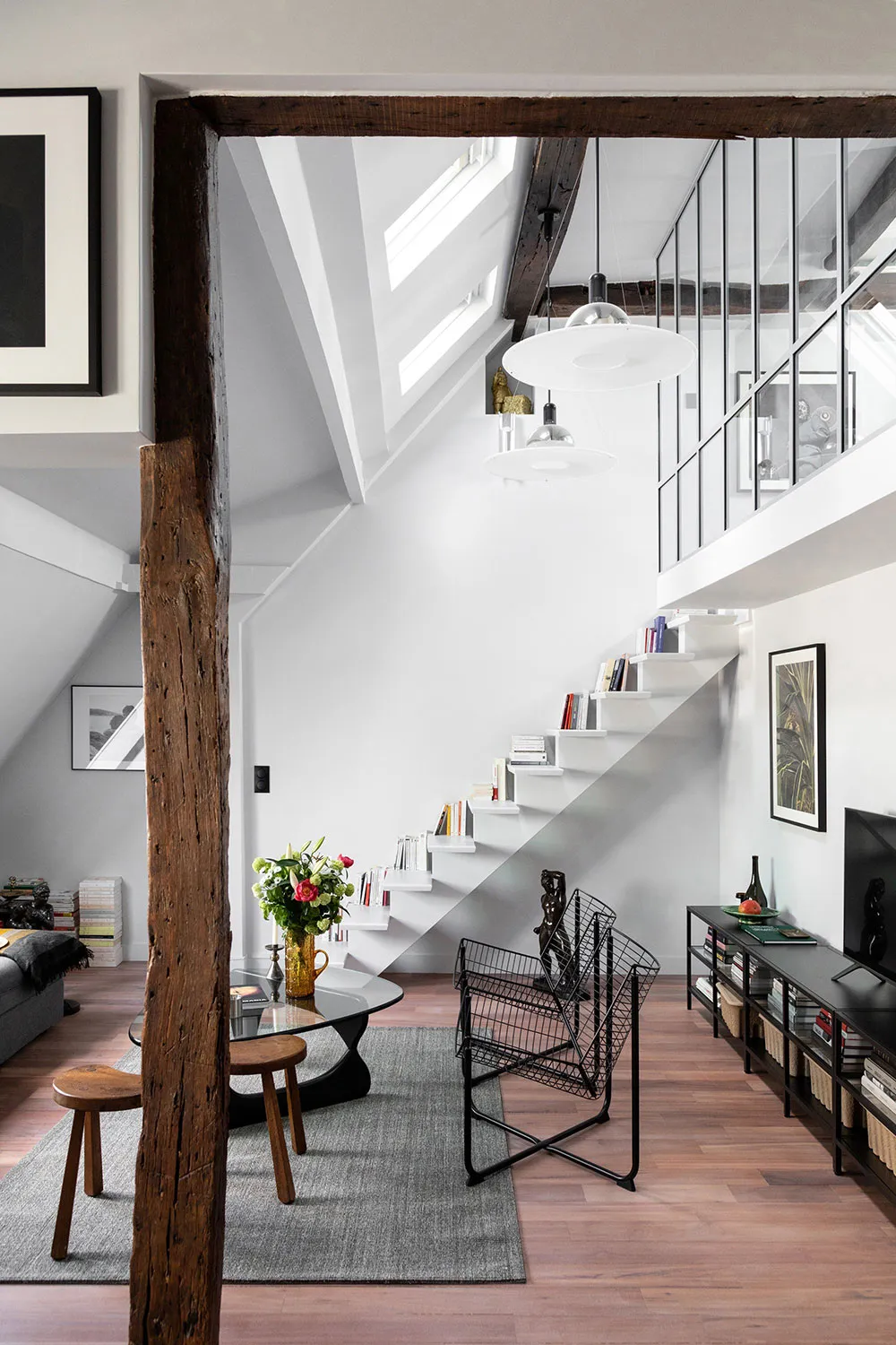 Increíble apartamento blanco y negro en ático en París (45 m²) - Gallery image 11