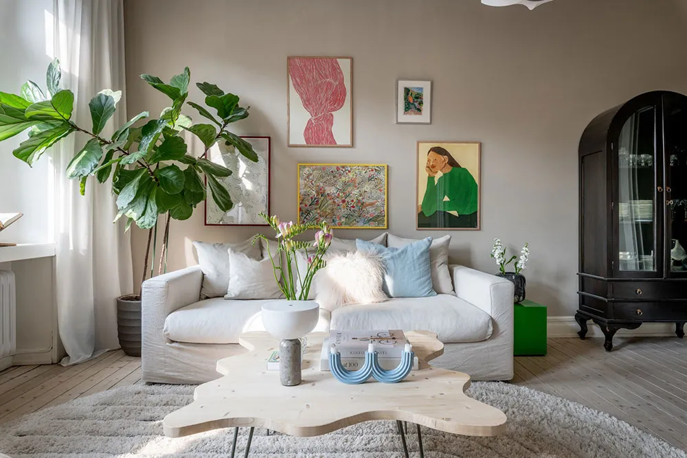 Appartement cosy dans des tons sableux à Stockholm - Gallery image 15